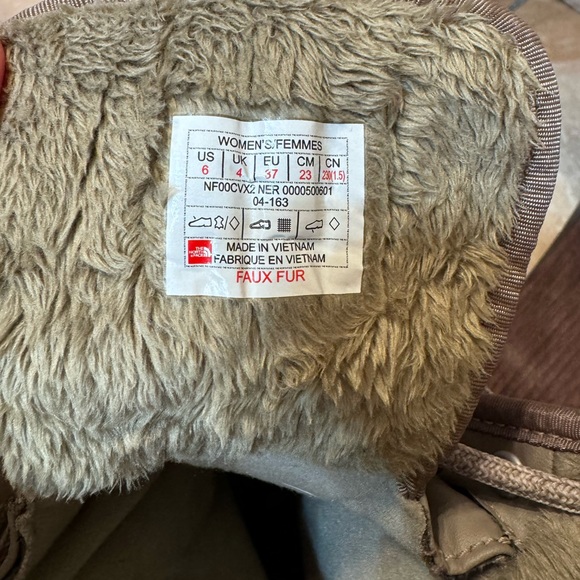 TNF THE NORTH FACE Shellista 2 midi fur leather snow boots women’s size 6 - Picture 17 of 17